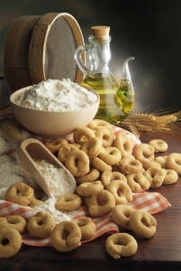 Ingredient for Taralli Bread snack Italian food