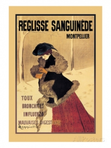 affiche publicitaire reglisse sanguinede