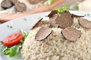 Feines Risotto mit frischen schwarzen Trffeln