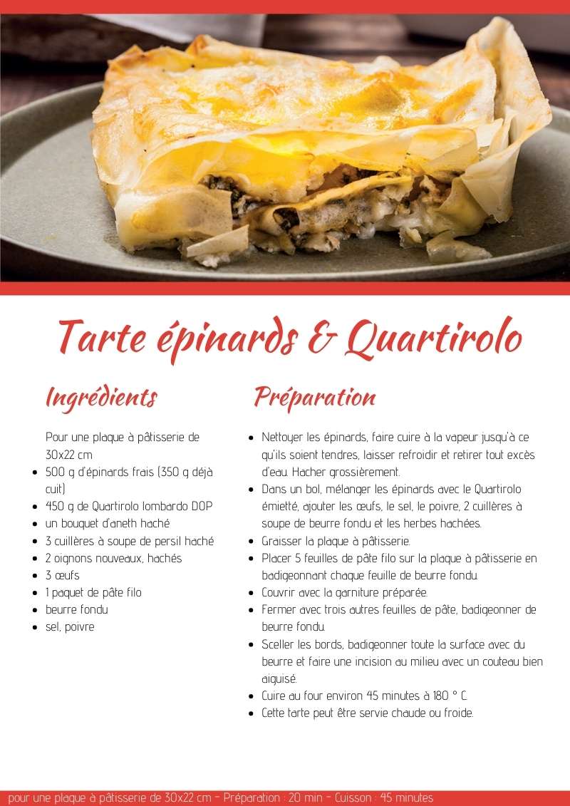 Tarte épinards & Quartirolo