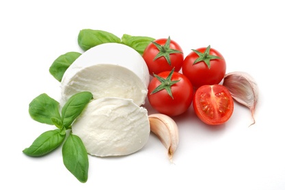 Mozzarella and tomatoes