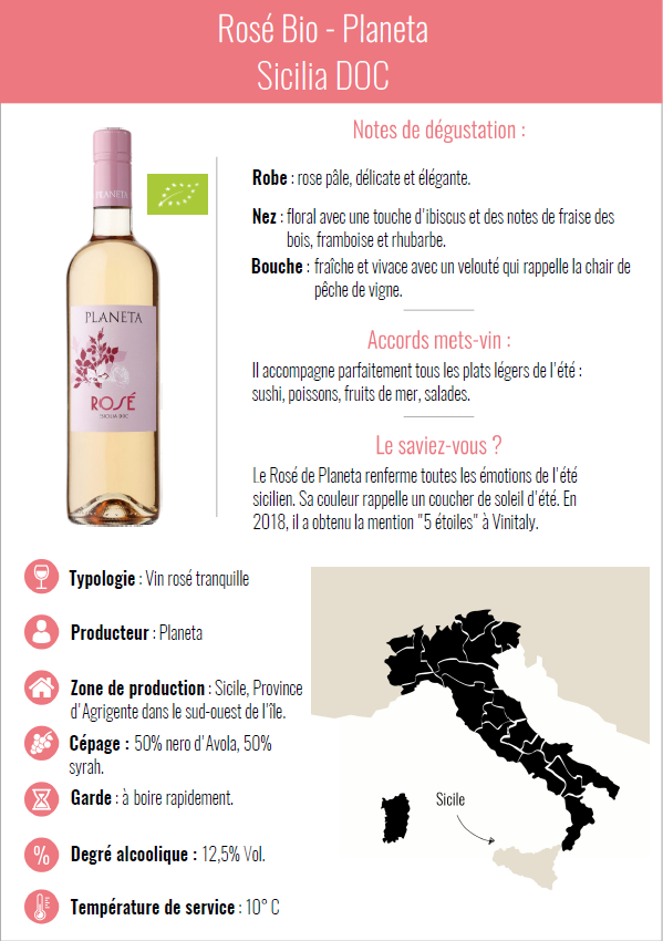 Rosé Bio Planeta de Sicile