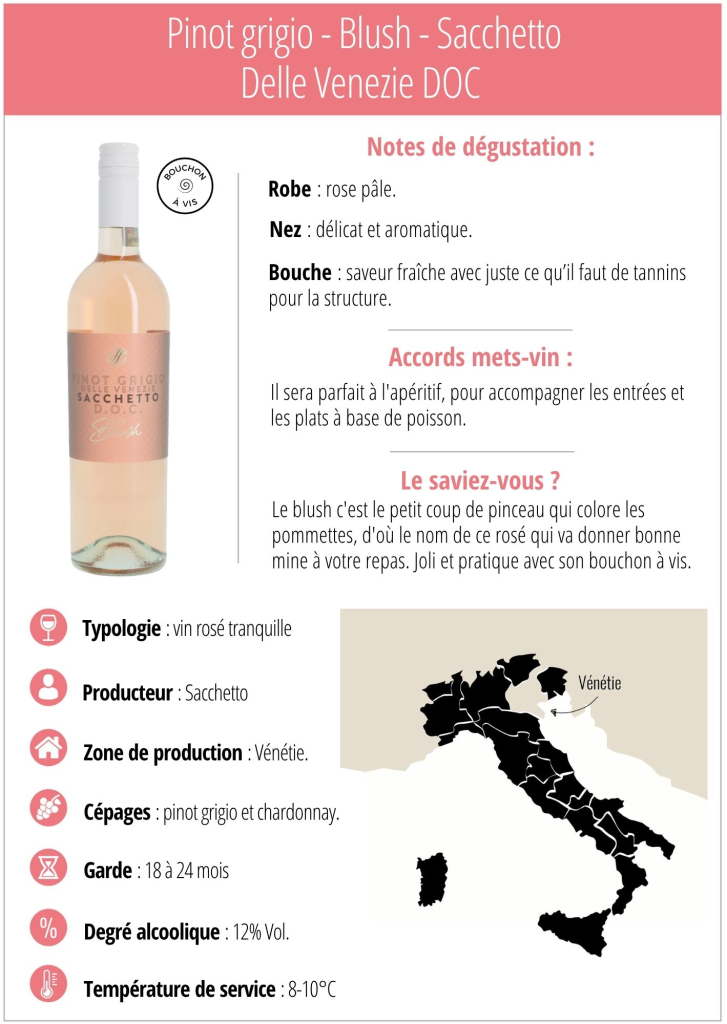 Blush rosé Sacchetto